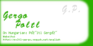 gergo poltl business card